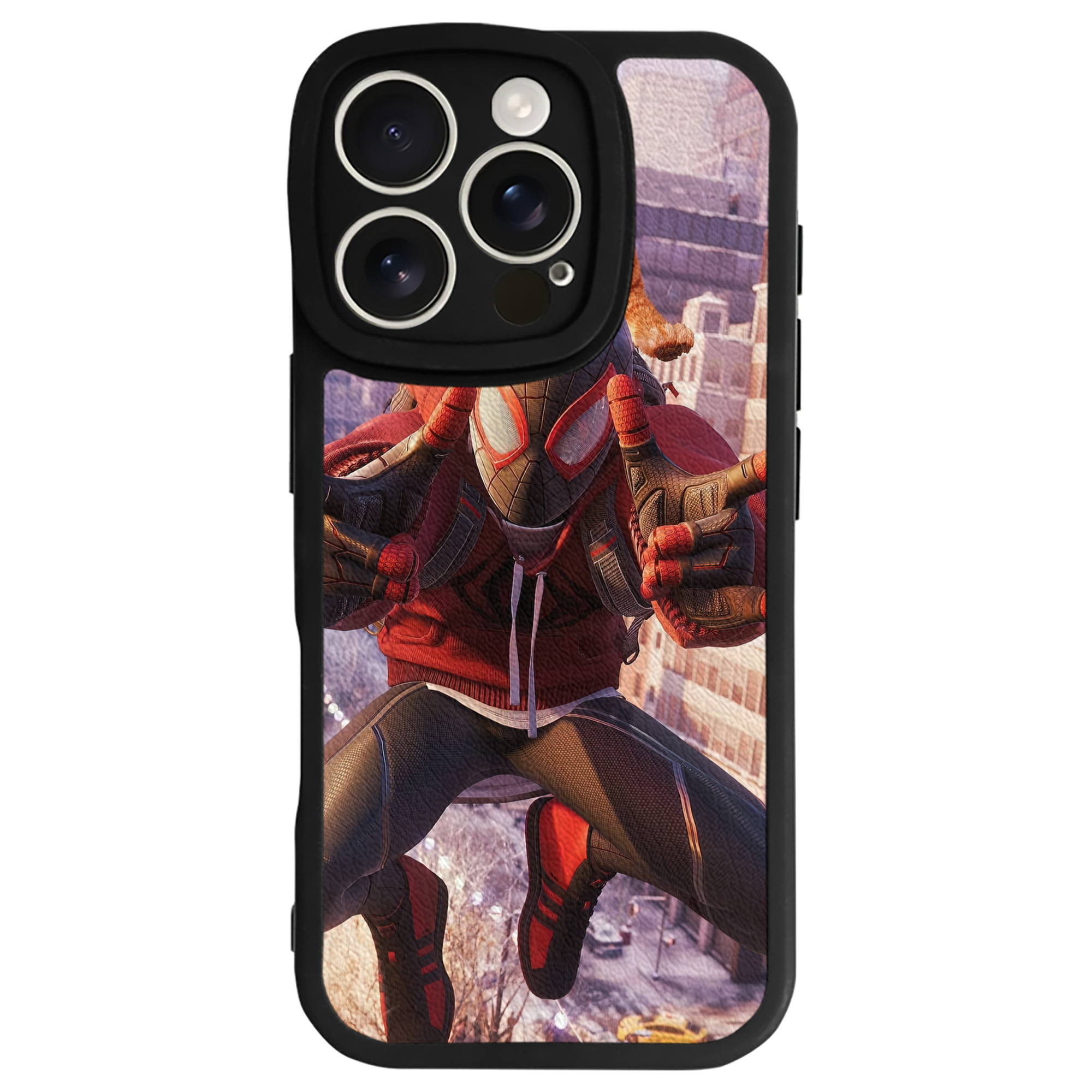 Spider Man スパイダーマン 【iPhone 16シリーズ対応】シリコンスマホケース（レザー調） 材質：シリコン